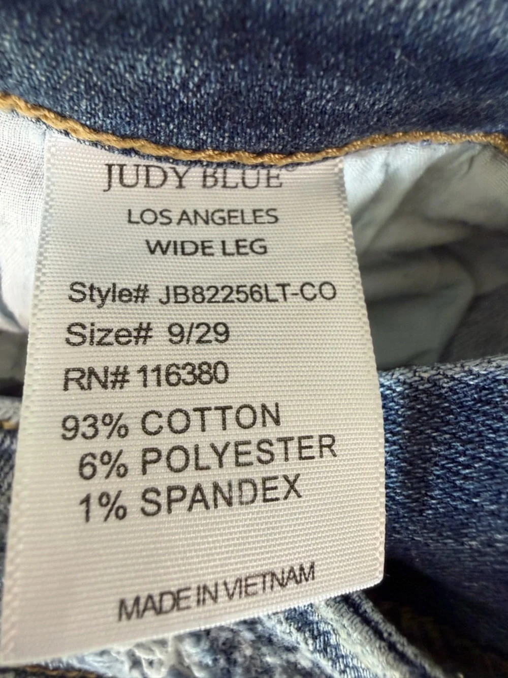 Judy Blue Jeans Womens 9/29 Distressed High Waist Wide Leg Cropped JB82256LT-CO - Picture 10 of 16